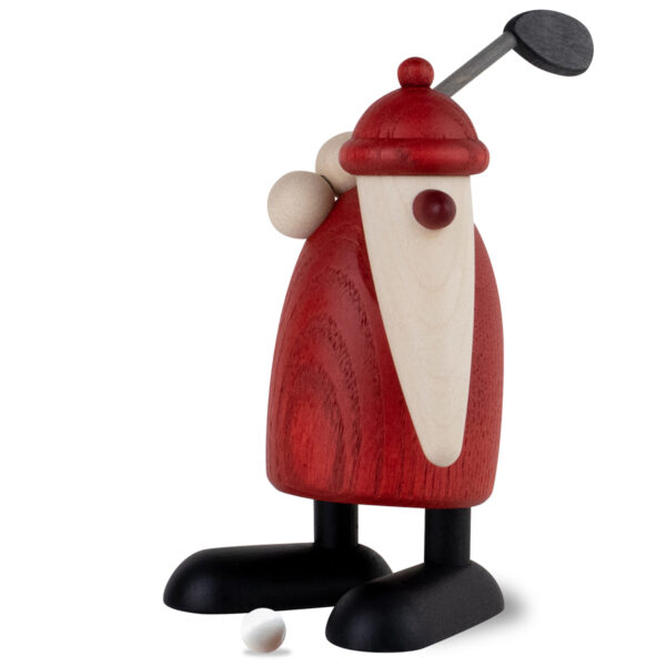 Santa Claus with golf club holding up, small - Image 3