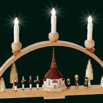Glaesser Schwibbogen Church of Seiffen, Electrically illuminated