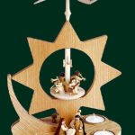 Glaesser - Tea light Pyramid - Star Shaped, Birth of Jesus Christ
