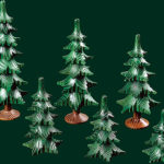 4 - tier Tree, No trunk - 7 cm/2.76 inches